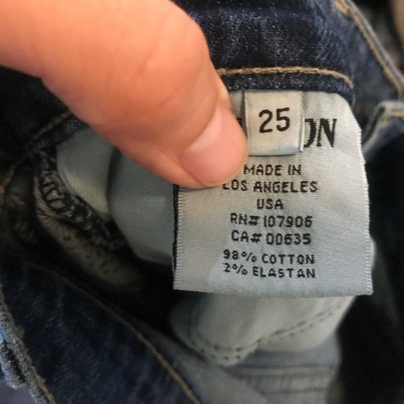 Hudson Jude Slouch Skinny Studded Side Seam Jeans Distressed in Rebelion Size 25 - Picture 15 of 16